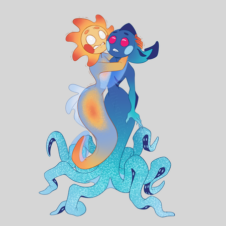 Mer Sun and Mer Moon